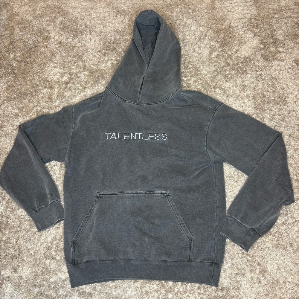 TALENTLESS Heather Gray Cotton Hoodie